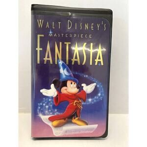 RARE Walt Disney's Masterpiece Fantasia (VHS, 1991) BLACK Shell Mickey Mouse
